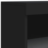 Sideboard with LED Lights Black 60.5x37x100 cm