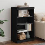 Sideboard with LED Lights Black 60.5x37x100 cm