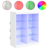 Sideboard with LED Lights White 81x37x100 cm - Front View