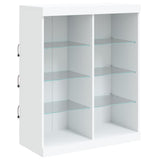 Sideboard with LED Lights White 81x37x100 cm - Side View