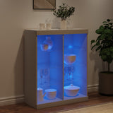 Sideboard with LED Lights White 81x37x100 cm - Top-Down View