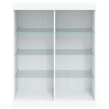Sideboard with LED Lights White 81x37x100 cm - Rear View