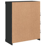 Sideboard with LED Lights Black 81x37x100 cm - Low Angle