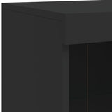 Sideboard with LED Lights Black 81x37x100 cm - Extra Image