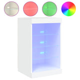 Sideboard with LED Lights White 41x37x67 cm - Front View