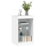 Sideboard with LED Lights White 41x37x67 cm - 45-Degree Angle