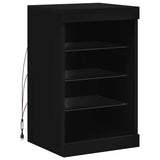 Sideboard with LED Lights Black 41x37x67 cm - Top-Down View