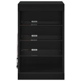 Sideboard with LED Lights Black 41x37x67 cm