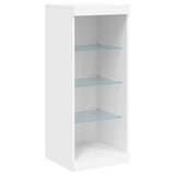 Sideboard with LED Lights White 41x37x100 cm - 45-Degree Angle