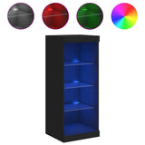 Sideboard with LED Lights Black 41x37x100 cm - Front View