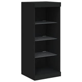 Sideboard with LED Lights Black 41x37x100 cm - 45-Degree Angle