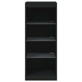 Sideboard with LED Lights Black 41x37x100 cm - Rear View