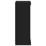 Sideboard with LED Lights Black 41x37x100 cm - Close-Up Angle