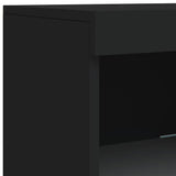 Sideboard with LED Lights Black 41x37x100 cm