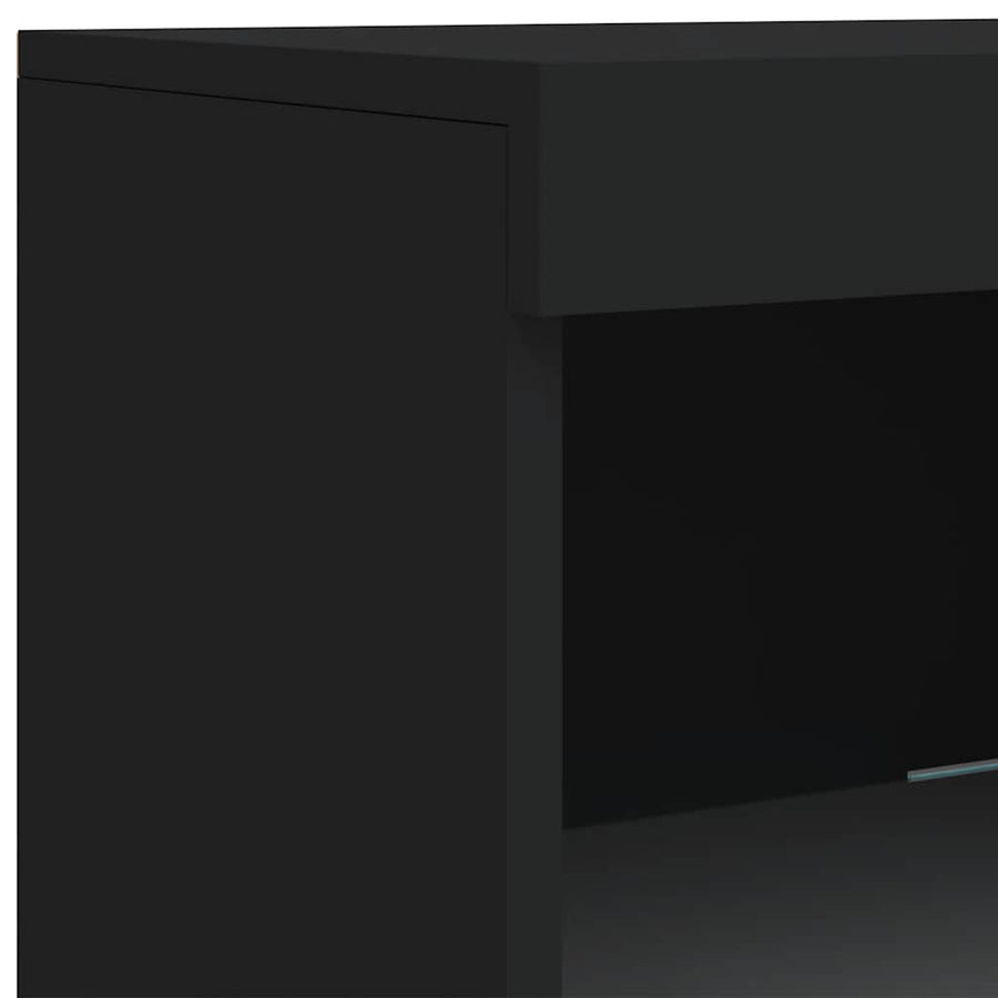 Sideboard with LED Lights Black 41x37x100 cm