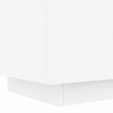 Bedside Cabinets with LED Lights 2 pcs White Engineered Wood - Extra Image