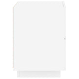 Bedside Cabinets with LED Lights 2 pcs White Engineered Wood - Extra Image