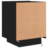 Bedside Cabinets with LED Lights 2 pcs Black Engineered Wood - Extra Image