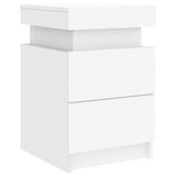 Bedside Cabinets with LED Lights 2 pcs White 35x39x55 cm - Top-Down View
