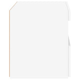 Bedside Cabinet with LED Lights White 50x40x45 cm - Extra Image