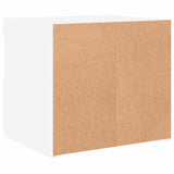 Bedside Cabinet with LED Lights White 50x40x45 cm - Extra Image