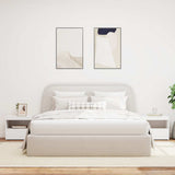 Bedside Cabinets with LED Lights 2 pcs White 50x40x45 cm - Side View