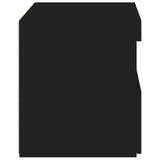 Bedside Cabinet with LED Lights Black 50x40x45 cm - Low Angle