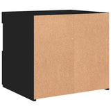 Bedside Cabinet with LED Lights Black 50x40x45 cm - Extra Image