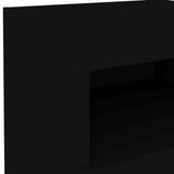 Bedside Cabinet with LED Lights Black 50x40x45 cm - Extra Image