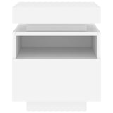 Bedside Cabinets with LED Lights 2 pcs White 40x39x48.5 cm