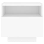 Bedside Cabinet with LED Lights White 40x39x37 cm