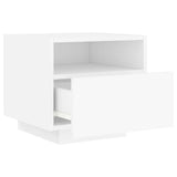 Bedside Cabinets with LED Lights 2 pcs White 40x39x37 cm - Rear View
