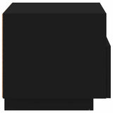 Bedside Cabinets with LED Lights 2 pcs Black 40x39x37 cm - Extra Image