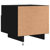 Bedside Cabinets with LED Lights 2 pcs Black 40x39x37 cm - Extra Image