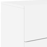 Wall-mounted Bedside Cabinet with LED Lights White - Extra Image