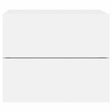 Wall-mounted Bedside Cabinets with LED Lights 2 pcs White
