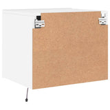 Wall-mounted Bedside Cabinets with LED Lights 2 pcs White - Extra Image
