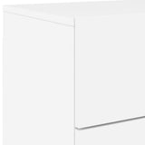 Wall-mounted Bedside Cabinets with LED Lights 2 pcs White - Extra Image