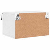 Wall-mounted Bedside Cabinet with LED Lights White - Extra Image