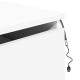 Wall-mounted Bedside Cabinets with LED Lights 2 pcs White - Extra Image