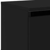 Wall-mounted Bedside Cabinets with LED Lights 2 pcs Black - Extra Image