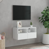 TV Wall Cabinet White 60x30x30 cm Engineered Wood - Side View