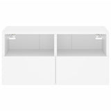 TV Wall Cabinet White 60x30x30 cm Engineered Wood - Low Angle