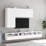 TV Wall Cabinets 2 pcs White 60x30x30 cm Engineered Wood - Top-Down View
