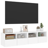 TV Wall Cabinets 2 pcs White 60x30x30 cm Engineered Wood - Rear View