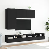 TV Wall Cabinet Black 60x30x30 cm Engineered Wood - Top-Down View
