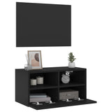 TV Wall Cabinet Black 60x30x30 cm Engineered Wood - Rear View