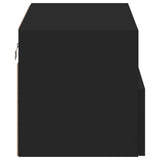 TV Wall Cabinet Black 60x30x30 cm Engineered Wood - Extra Image