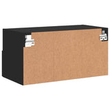 TV Wall Cabinet Black 60x30x30 cm Engineered Wood - Extra Image