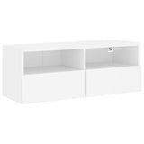 TV Wall Cabinet White 80x30x30 cm Engineered Wood - Front View